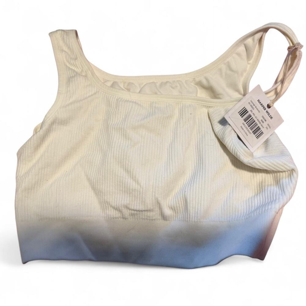 Harper Wilde Lounge Rib Bralette - Size 2XL - White -NWT